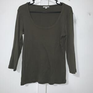 James Perse Long Raglan Sleeve Thermal Top Abyss L/XL‎